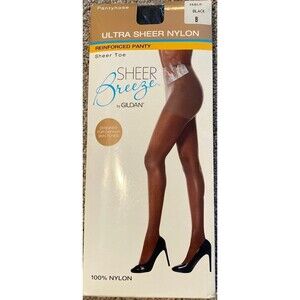 Gildan Sheer Breeze Nylon Pantyhose Black Size B